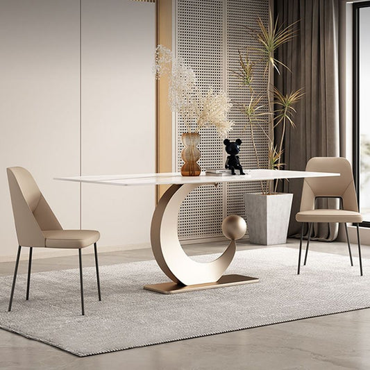 Designer Style 1/2/3/6/7 Pieces Dinette Set Sintered Stone Dining Table Clearhalo 'Dining Room Sets' 'Dining Tables & Seating' 'dining_room_set' 'furn' 'furn_dining_room_set' 'Furniture' 'furniture_dining_room_set' 'Kitchen & Dining Furniture' 1200x1200_eea9d9cb-8f11-4c51-95cd-da0526d5cf01