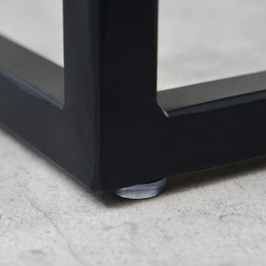 Tavolino da caffè quadrati con base in fram in nero moderno di metà secolo