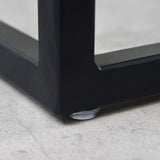 Iron Square Coffee Table with Fram Base in Black Mid-Century Modern