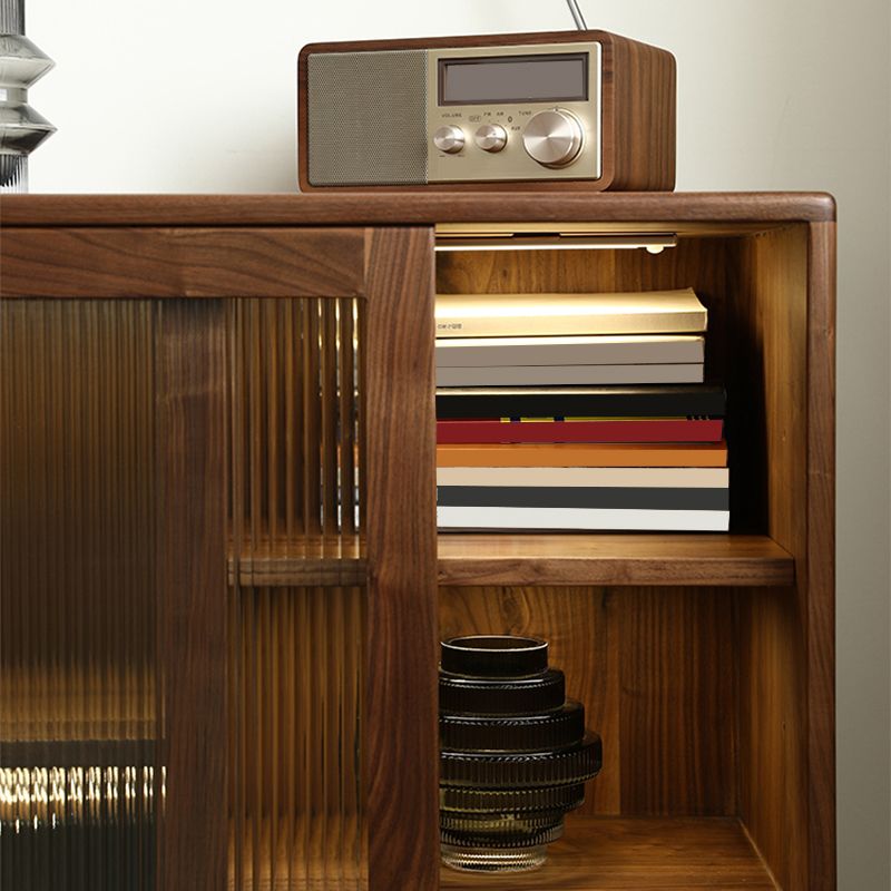 Mid-Century Modern Rectangle Accent Cabinet Solid Wood Brown Accent Cabinet Clearhalo 'Cabinets & Chests' 'cabinets_chests' 'furn' 'furn_cabinets_chests' 'Furniture' 'Living Room Furniture' 1200x1200_eea9ee03-9210-4261-9b77-56cbe0e5327d