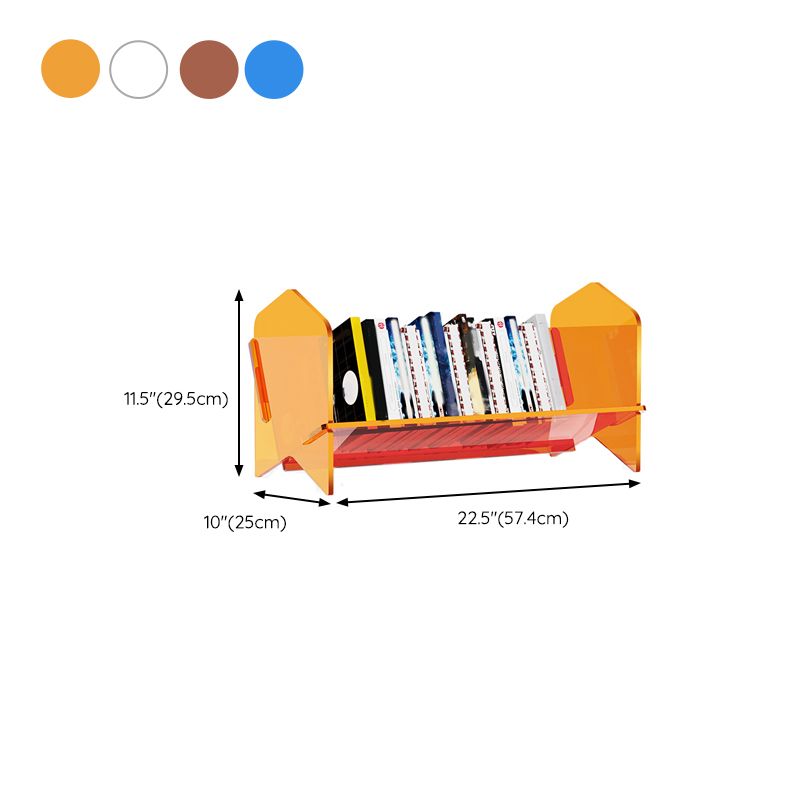 Scandinavian Acrylic Bookcase  Standard Closed Back Bookshelf with Shelves