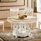 Round Shape Dining Site Table Marble Pedestal Dining Room Collection with Turntable Clearhalo 'Dining Tables & Seating' 'Dining Tables' 'dining_table' 'furn' 'furn_dining_table' 'Furniture' 'furniture_dining_table' 'Kitchen & Dining Furniture' 'kitchen' 'kitchen_dining_table' 1200x1200_eeab27ae-d8df-49ac-bd66-9f487287ae4b