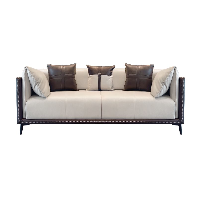 29.5" H Contemporary Faux Leather Pillow Top Arm Sofa for Living Room Clearhalo 'furn' 'furn_sofas' 'Furniture' 'Living Room Furniture' 'Sofa' 'sofas' 1200x1200_eeabe3ac-e90f-4a22-9e1a-164574a9540f