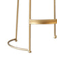 Tabouret de comptoir rond en similicuir moderne, sans dossier, avec repose-pieds