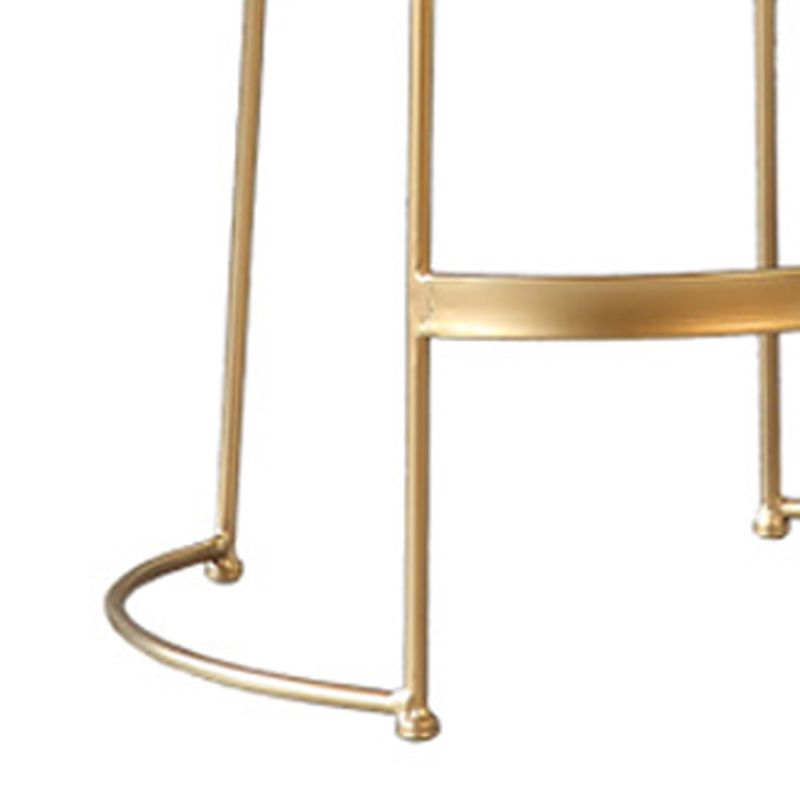 Tabouret de comptoir rond en similicuir moderne, sans dossier, avec repose-pieds