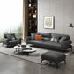 Upscale Grey Sofa with Four Legs Leather Sofa Living Room Seating Clearhalo 'furn' 'furn_sofas' 'Furniture' 'Living Room Furniture' 'Sofa' 'sofas' 1200x1200_eeae442d-3ab8-44e3-b1e5-a84994d6f0f5