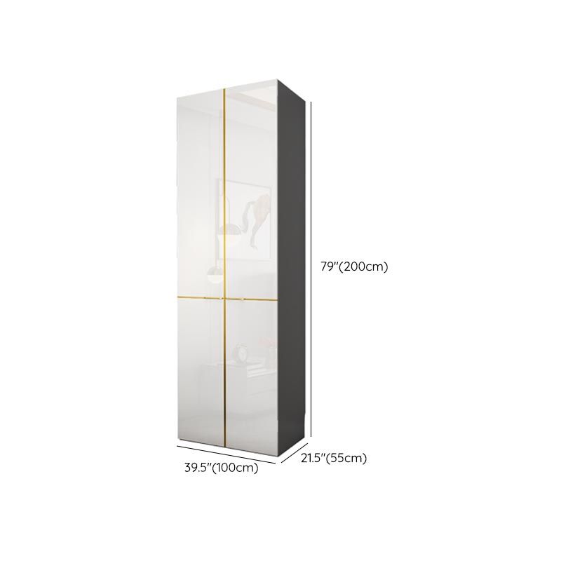 Armoire armoire de garde-robe moderne avec rail de vêtements