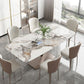 Metal Traditional Luxury Rectangle Table Sintered Stone Table for Kitchen and Dining Room Clearhalo ' dining_table' 'Dining Tables & Seating' 'Dining Tables' 'furn' 'furn_dining_table' 'Furniture' 'furniture_dining_table' 'Kitchen & Dining Furniture' 'kitchen&dining_furn' 'kitchen' 'kitchen_dining_table' 1200x1200_eeb3c9cd-224e-4618-b504-48db09a590a4