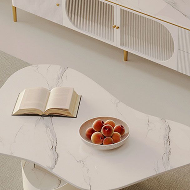 Modern Abstract Coffee Table with Storage Geometric Cocktail Table Clearhalo 'Coffee & Accent Tables' 'Coffee Tables' 'coffee_tables' 'furn' 'furn_coffee_tables' 'Furniture' 'Living Room Furniture' 1200x1200_eeb46f43-d5c5-4ab1-a5e5-cd7e50c2c5d2