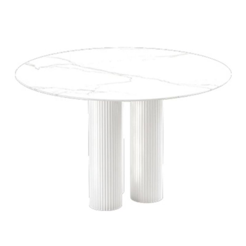 Sintered Stone Dining Table White Modern Dining Table for Kitchen Clearhalo ' dining_table' 'Dining Tables & Seating' 'Dining Tables' 'furn' 'furn_dining_table' 'Furniture' 'furniture_dining_table' 'Kitchen & Dining Furniture' 'kitchen&dining_furn' 'kitchen' 'kitchen_dining_table' 1200x1200_eeb471c2-fde6-4a3d-a268-89c0c02e128c