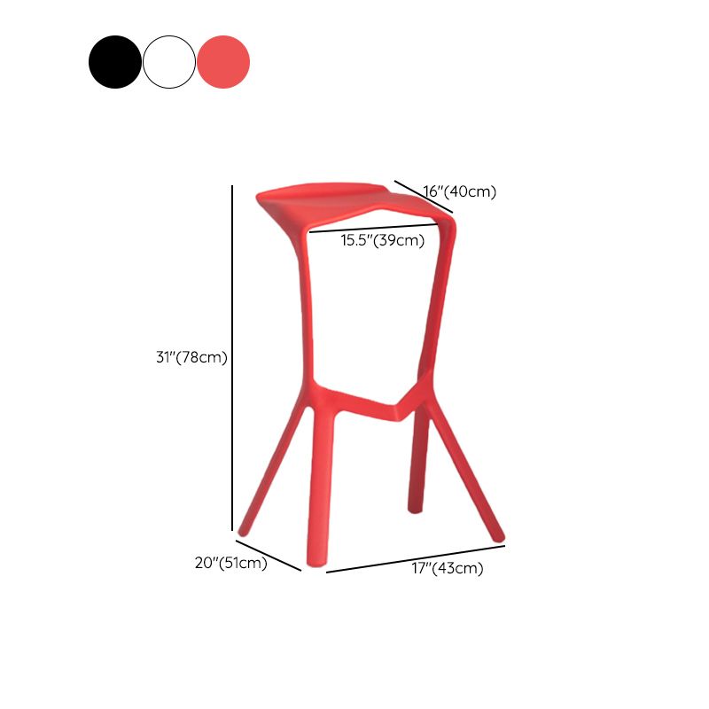Footrest Indoor Low Back Stool Modern Plastic Stack Bar and Counter Stool