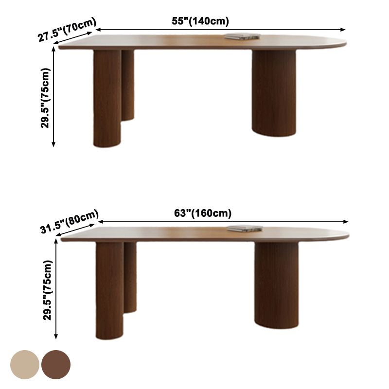 Contemporary Dining Table Solid Wood Table with 3 Legs for Dining Room Clearhalo ' dining_table' 'Dining Tables & Seating' 'Dining Tables' 'Furniture' 'furniture_dining_table' 'Kitchen & Dining Furniture' 'kitchen&dining_furn' 'kitchen' 'kitchen_dining_table' 1200x1200_eeb619f4-813b-4aaa-a834-fa4dbe324f6a