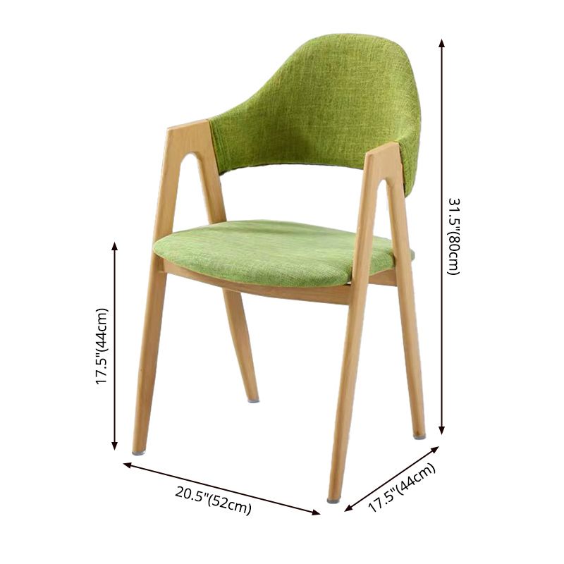 Glam Style Wooden Dining Arm Chair Matte Finish Solid Back Dining Chair for Home Clearhalo ' kitchen&dining_furn' 'Dining Chairs' 'Dining Tables & Seating' 'dining_chair' 'furn' 'furn_dining_chair' 'Furniture' 'furniture_dining_chair' 'Kitchen & Dining Furniture' 'kitchen' 1200x1200_eeb90003-ead2-41b3-af66-faf0cb88b50f