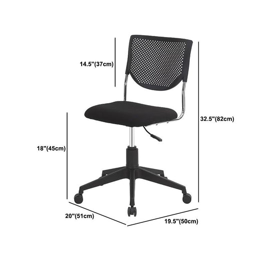 Armless Mid Back Vinyl Office Chair Modern Black Back Conference Chair Clearhalo 'furn' 'furn_office_chair' 'Furniture' 'Office Chairs' 'Office Furniture' 'office_chair' 1200x1200_eeb960ce-e934-411c-b2f8-5d205c69766f