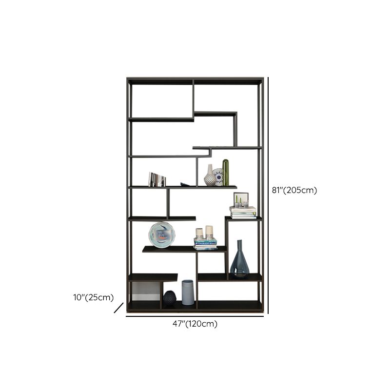 Modern Open Back Standard Bookshelf Metal Bookcase for Home Office Clearhalo 'Bookcases' 'furn' 'furn_bookcases' 'Furniture' 'Office Furniture' 1200x1200_eeba47d3-45f7-4aa6-8edf-3ea069d16163