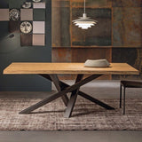 Modern Brown 78 with Wood Dining Table Rectangle Dining Table for Kitchen