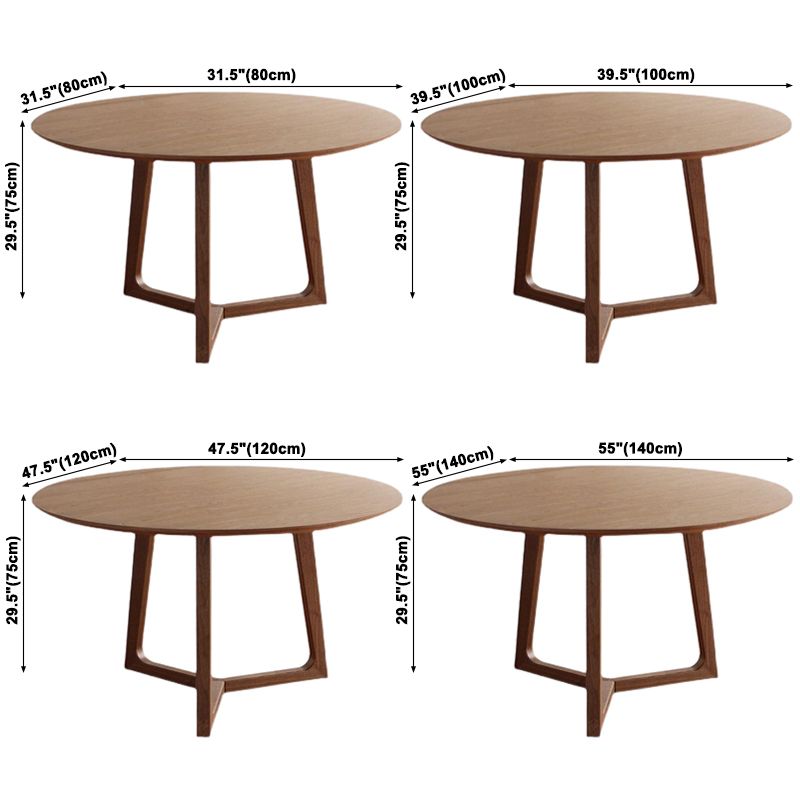Modern Oak Solid Wood Table Round Dining Table with Wooden Pedestal Base Clearhalo ' dining_table' 'Dining Tables & Seating' 'Dining Tables' 'furn' 'furn_dining_table' 'Furniture' 'furniture_dining_table' 'Kitchen & Dining Furniture' 'kitchen&dining_furn' 'kitchen' 'kitchen_dining_table' 1200x1200_eebab0d6-f449-4080-9ba5-60c61bfec8b5