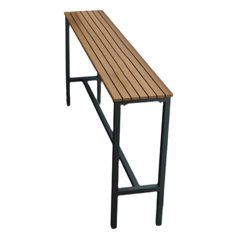 Metal Rectangle Fixed Table Bistro Bar Desk Outdoor Modern Bar Height Cocktail Table Clearhalo 'Bar Furniture' 'Bar Tables' 'bar_tables' 'furn' 'furn_bar_tables' 'Furniture' 'furniture_bar_tables' 'Kitchen & Dining Furniture' 1200x1200_eebad618-5717-4ba8-b462-76f0b774997a