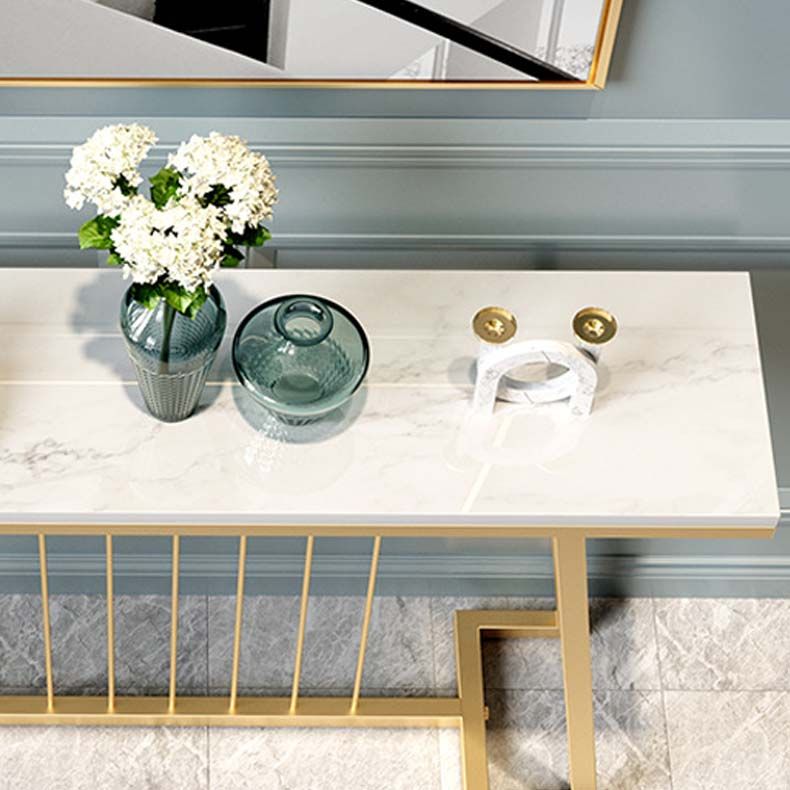 Tavolo da divano console di ferro glam rettangolo tavolo da fine marmo per sala