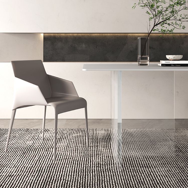 Glass Rectangle Dining Table Clear Glass Table for Dining Room and Kitchen Clearhalo ' dining_table' 'Dining Tables & Seating' 'Dining Tables' 'furn' 'furn_dining_table' 'Furniture' 'furniture_dining_table' 'Kitchen & Dining Furniture' 'kitchen&dining_furn' 'kitchen' 'kitchen_dining_table' 1200x1200_eebb96f1-61f9-4857-9497-bf59322f92f4