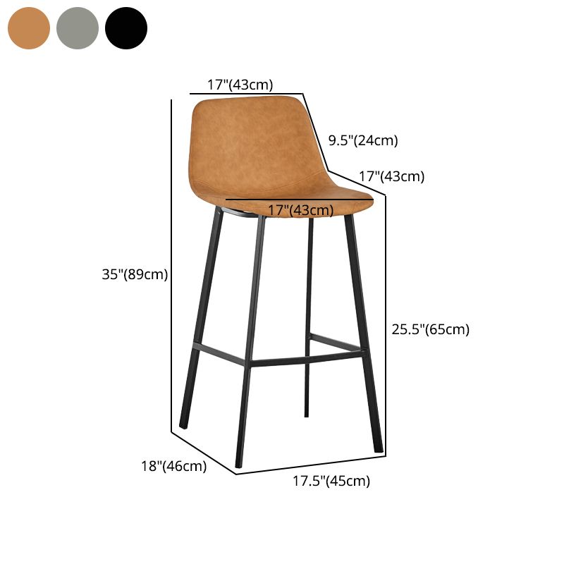 Industrial Bar and Counter Stool Low Back Stool with 4 Legs in Black Clearhalo 'Bar Furniture' 'Bar Stools' 'bar_stools' 'furn' 'furn_bar_stools' 'furniture_bar_stools' 'Kitchen & Dining Furniture' 'kitchen&dining_furn' 'kitchen' 'kitchen_furn' Furniture' 1200x1200_eebc7520-c9c5-4063-b06d-bf72cd03adc2