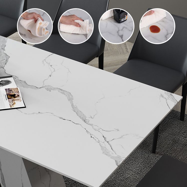 Contemporary 1/2/3/4/5/6/7 Pieces Dining Set Rectangle Dining Table Set Clearhalo 'Dining Room Sets' 'Dining Tables & Seating' 'dining_room_set' 'furn' 'furn_dining_room_set' 'Furniture' 'furniture_dining_room_set' 'Kitchen & Dining Furniture' 'kitchen&dining_furn' 'kitchen' 1200x1200_eebdc4b9-d030-45cc-b218-dcd56ba7875b