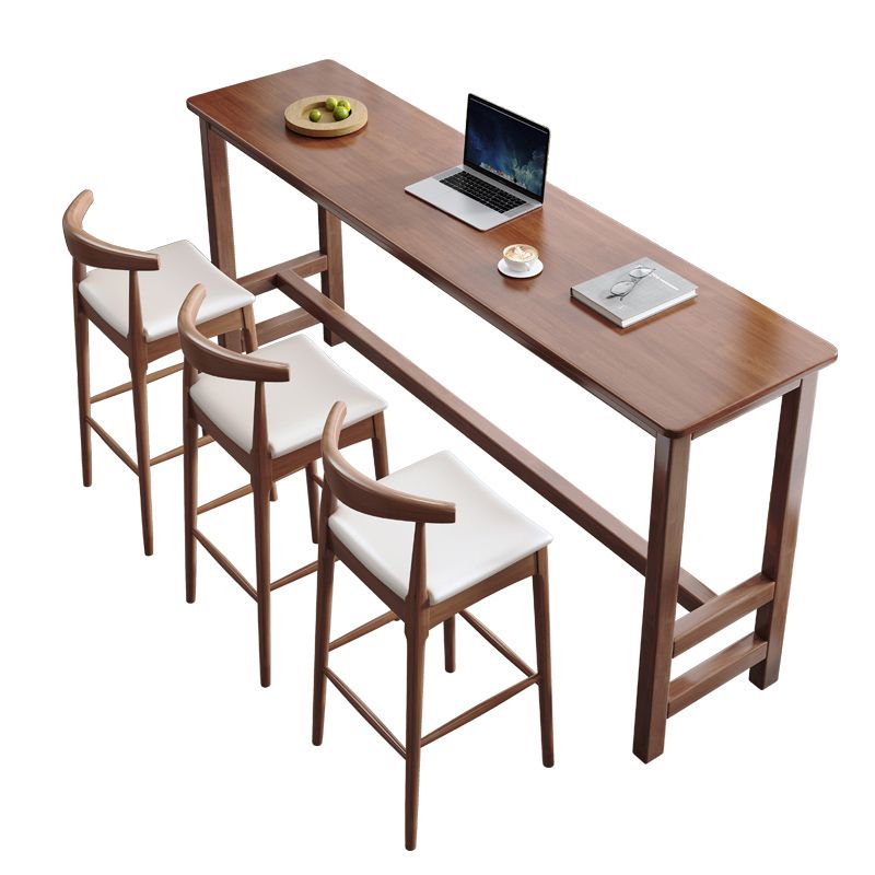 Modern Indoor Bar Stool Table Rectangle Wood Bar Dining Table Clearhalo 'Bar Furniture' 'Bar Tables' 'bar_tables' 'furn' 'furn_bar_tables' 'Furniture' 'Kitchen & Dining Furniture' 1200x1200_eebe7aec-09af-4247-b418-ec04641d9632