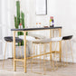 1/4/7 Pieces Bar Stool and Table Set Rectangular Pub Dining Set
