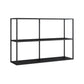Rectangle Open Black Bookshelf Modern Metal Storage Bookcase
