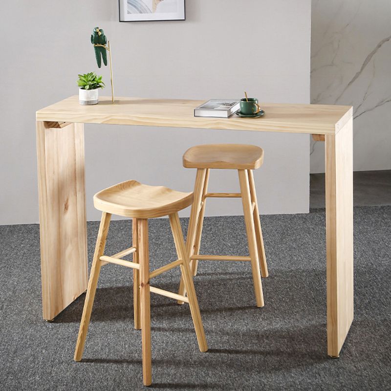 Table de bar en bois moderne, plateau en bois massif, Table de bistro, pour salon