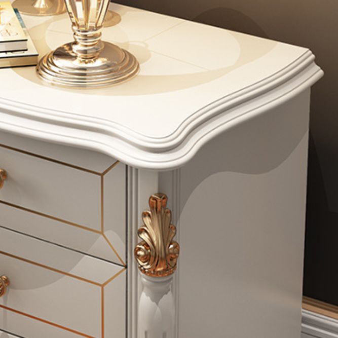 2 cassetti tavolo da notte in legno massiccio tradizionale comodino, 23,6 "di altezza