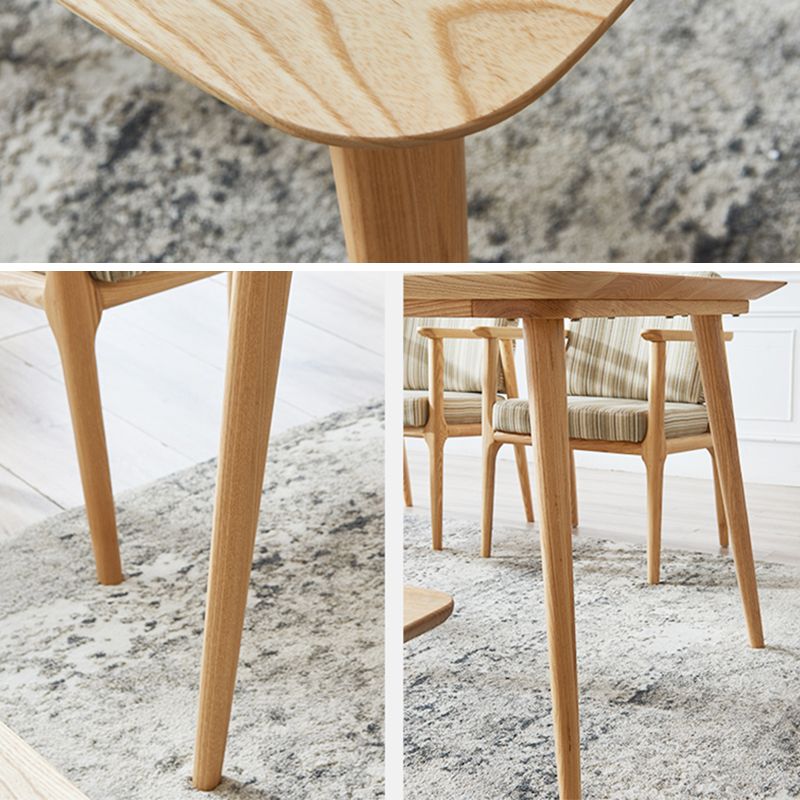 Glam Solid Wood Khaki Dining Table Rectangle Shape Standard Dining Table for Kitchen Clearhalo ' dining_table' 'Dining Tables & Seating' 'Dining Tables' 'furn' 'furn_dining_table' 'Furniture' 'furniture_dining_table' 'Kitchen & Dining Furniture' 'kitchen&dining_furn' 'kitchen' 'kitchen_dining_table' 1200x1200_eec132a7-7a41-4977-9621-098487dec55e