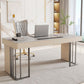 Modern Stone Office Desk Rectangular Shape Task Desk with 3 Drawers in Grey Clearhalo 'furn' 'furn_office_desk' 'Furniture' 'Office Desks' 'Office Furniture' 'office_desk' 1200x1200_eec2237b-2a3b-48b1-85d1-39db0f6ef34d
