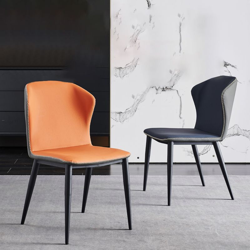 Armless Dining Chairs Modern Leather Side Chairs for Dining Room Clearhalo 'Dining Chairs' 'Dining Tables & Seating' 'dining_chair' 'furn' 'furn_dining_chair' 'Furniture' 'furniture_dining_chair' 'Kitchen & Dining Furniture' 1200x1200_eec30577-7fc7-4106-83e9-63cb6705cae1