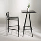 Table de table de bar en fer carrée industrielle 1/2 pièces Table de comptoir avec tabourets hauts métalliques