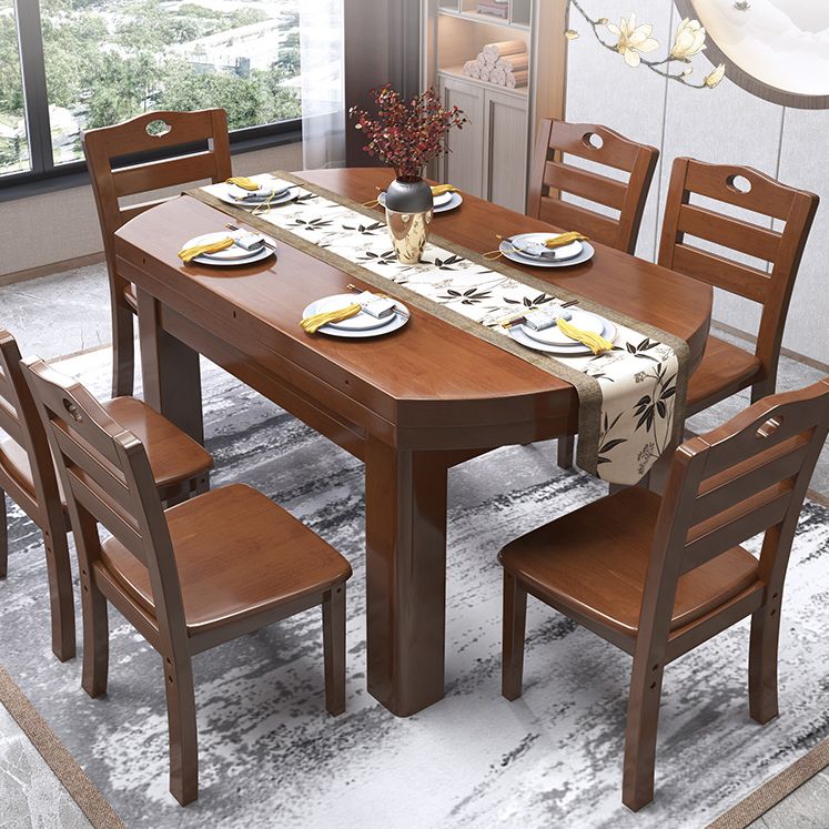 Modern Standard Dining Table Extendable Solid Wood Dining Table with 4 Legs Clearhalo ' dining_table' 'Dining Tables & Seating' 'Dining Tables' 'furn' 'furn_dining_table' 'Furniture' 'furniture_dining_table' 'Kitchen & Dining Furniture' 'kitchen&dining_furn' 'kitchen' 'kitchen_dining_table' 1200x1200_eec5122e-7217-41af-b2bc-ceaec5a14f9b