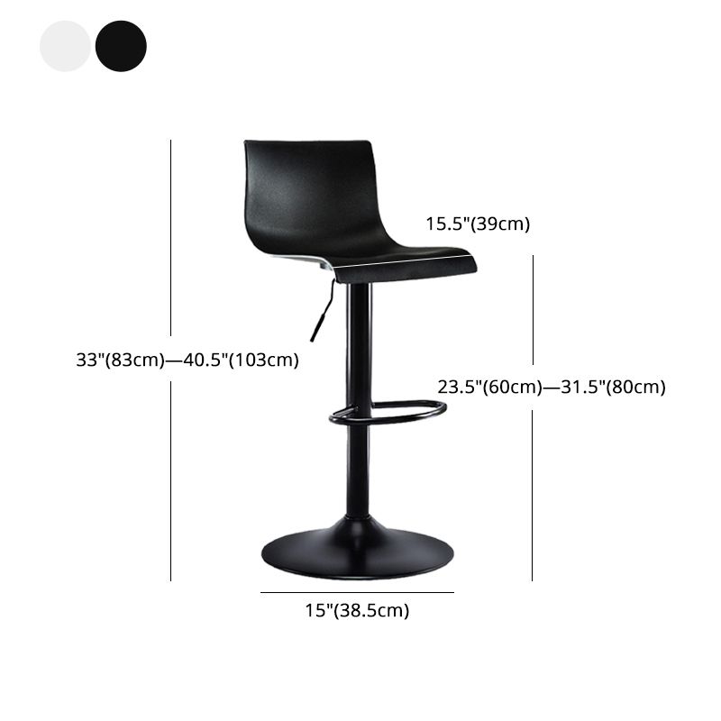 Industrial Style Bar-stool with Adjustable Height Metal Leg for Counter Bar Clearhalo 'Bar Furniture' 'Bar Stools' 'bar_stools' 'furn' 'furn_bar_stools' 'furniture_bar_stools' 'Kitchen & Dining Furniture' 'kitchen&dining_furn' 'kitchen' 'kitchen_furn' Furniture' 1200x1200_eec5f77b-5c38-4a74-b517-75bc7ac7c420