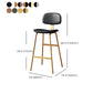 Modern Style Bar-stool Metal Legs Bucket Leather Seat Barstool for Restaurant Kitchen Clearhalo 'Bar Furniture' 'Bar Stools' 'bar_stools' 'furn' 'furn_bar_stools' 'furniture_bar_stools' 'Kitchen & Dining Furniture' 'kitchen&dining_furn' 'kitchen' 'kitchen_furn' Furniture' 1200x1200_eec6565d-7ea3-4df7-bde0-79ae8e55df5d