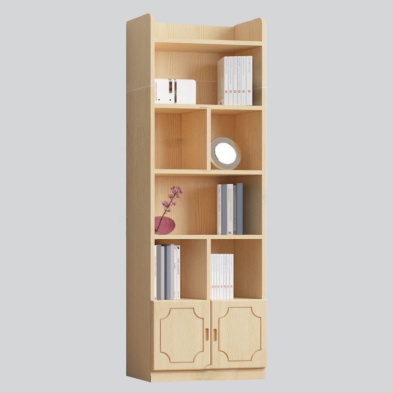 Contemporary Wooden Vertical Book Shelf Closed Back Brown Shelf Bookcase for Study Room Clearhalo 'Bookcases' 'furn' 'furn_bookcases' 'Furniture' 'Office Furniture' 1200x1200_eec67c86-90fb-44f6-9c60-60915812f75e