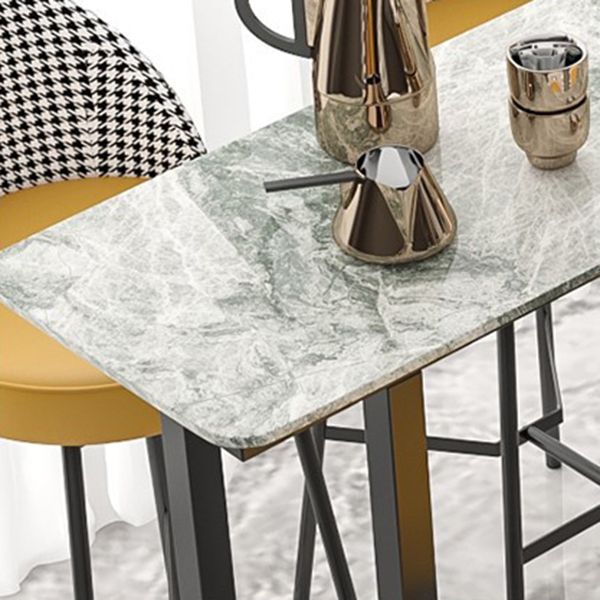 Contemporary Pub Table with Sled Polished Finish Stone Top Bar Table Clearhalo 'Bar Furniture' 'Bar Tables' 'bar_tables' 'furn' 'furn_bar_tables' 'Furniture' 'Kitchen & Dining Furniture' 1200x1200_eec74f56-e46d-484e-b38e-2cdd58092dcf