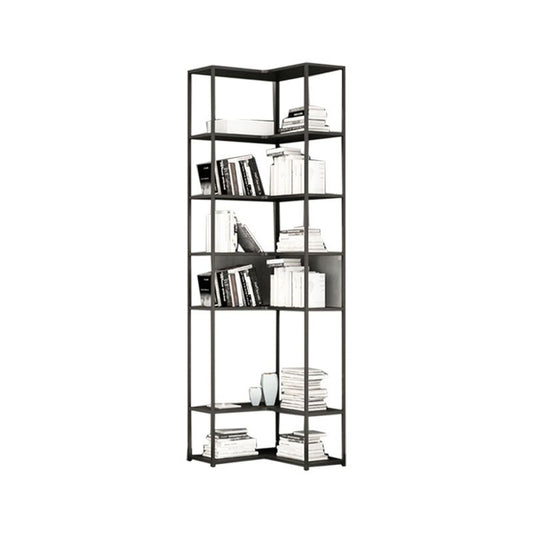 Contemporary Open Back Standard Bookshelf Metal Bookcase for Study Room Clearhalo 'Bookcases' 'furn' 'furn_bookcases' 'Furniture' 'Office Furniture' 1200x1200_eec76f3b-b151-48c0-bea9-beb48e6aa97f