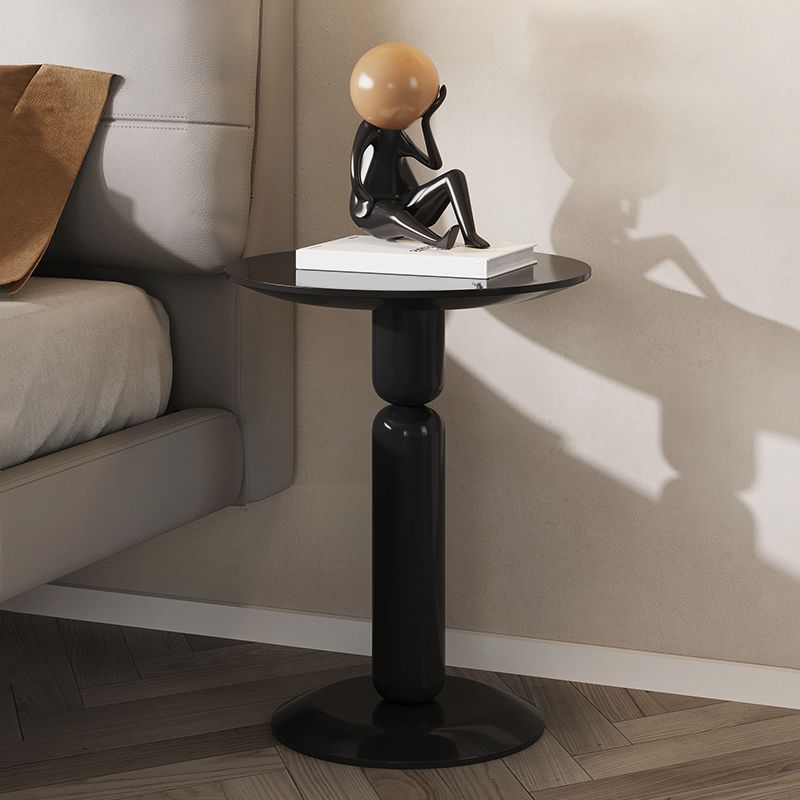 Round Pedestal End Table Modern Wood Side End Table for Living Room Clearhalo 'Coffee & Accent Tables' 'End & Side Tables' 'end_side_tables' 'furn' 'furn_end_side_tables' 'Furniture' 'Living Room Furniture' 1200x1200_eec7a515-bf43-498f-a79e-9f7c9b49d805