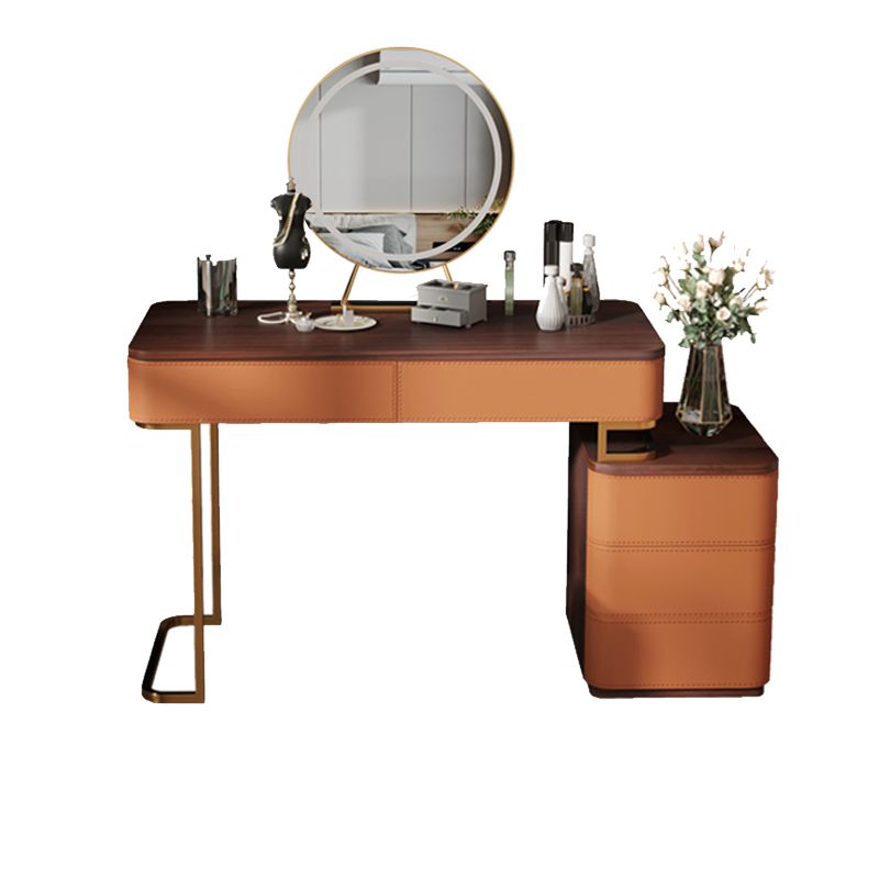 Glam da 17,72 "vanità di trucco in legno con 5 cassetti per la camera da letto
