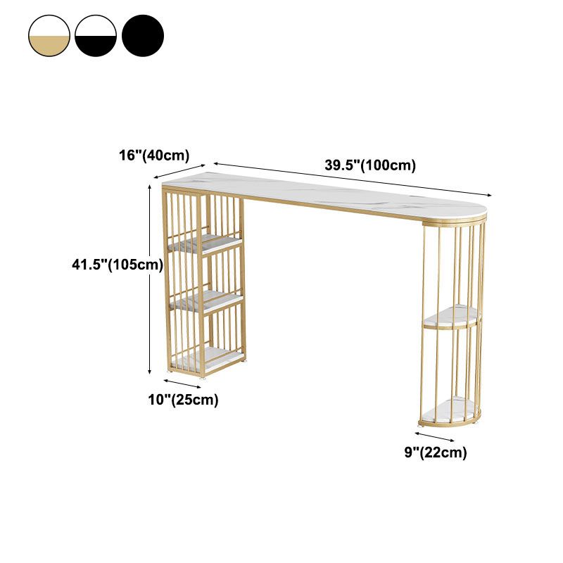42-inch Height Cocktail Bar Table Nordic Metal Base Bar Height Storage Table Clearhalo 'Bar Furniture' 'Bar Tables' 'bar_tables' 'furn' 'furn_bar_tables' 'Furniture' 'furniture_bar_tables' 'Kitchen & Dining Furniture' 'kitchen&dining_furn' 'kitchen' 1200x1200_eec9c441-fa49-40e0-b0e2-99af8a249708