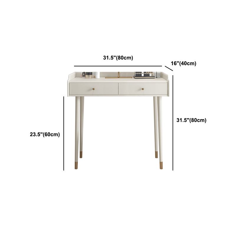 Bedroom Contemporary Storage Box 2-Drawer Cream Vanity Dressing Table Clearhalo 'Bedroom Furniture' 'furn' 'furn_makeup_vanities' 'Furniture' 'Makeup Vanities' 'makeup_vanities' 1200x1200_eecb5420-7011-44c0-af39-e5870fe1b1f2