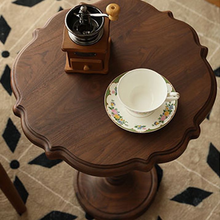 Tavolo rotondo in legno massiccio con base a base di piedistallo Base laterale in stile country francese