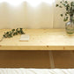 15"H Contemporary Coffee Table Solid Wood Coffee Cocktail Table