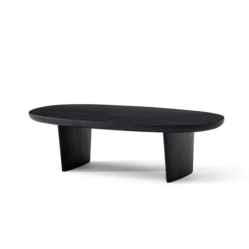 Modern Black Solid Wood Coffee Table with Wooden Base Bunching Tables Clearhalo 'Coffee & Accent Tables' 'Coffee Tables' 'coffee_tables' 'furn' 'furn_coffee_tables' 'Furniture' 'Living Room Furniture' 1200x1200_eece727c-4e75-435b-a890-25043de7ac90