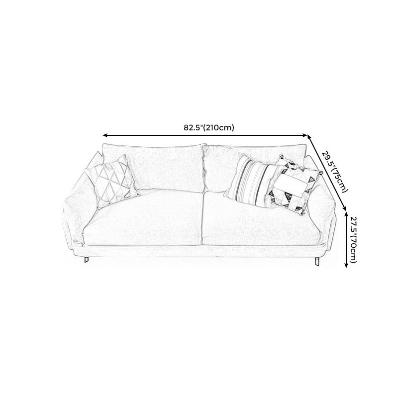Pillow Top Arm Sofa 29.53" D x 27.56" H 3 -Seat Cushions Wooden Seating Clearhalo 'furn' 'furn_sofas' 'Furniture' 'furniture_sofas' 'kitchen' 'kitchen_sofas' 'Living Room Furniture' 'Sofa' 'sofas' 1200x1200_eecec57e-4de6-4f7f-a8b4-a2ca3df9c240
