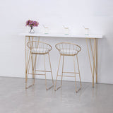 Rechtecktisch im Glam -Stil Holzhauthöhe mit 4 Beinen